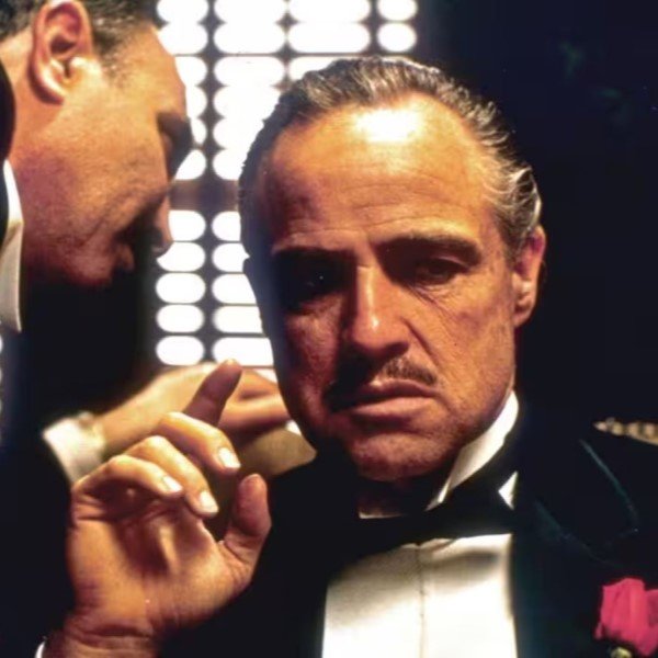 The Godfather scene with Marlon Brando actor